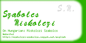 szabolcs miskolczi business card